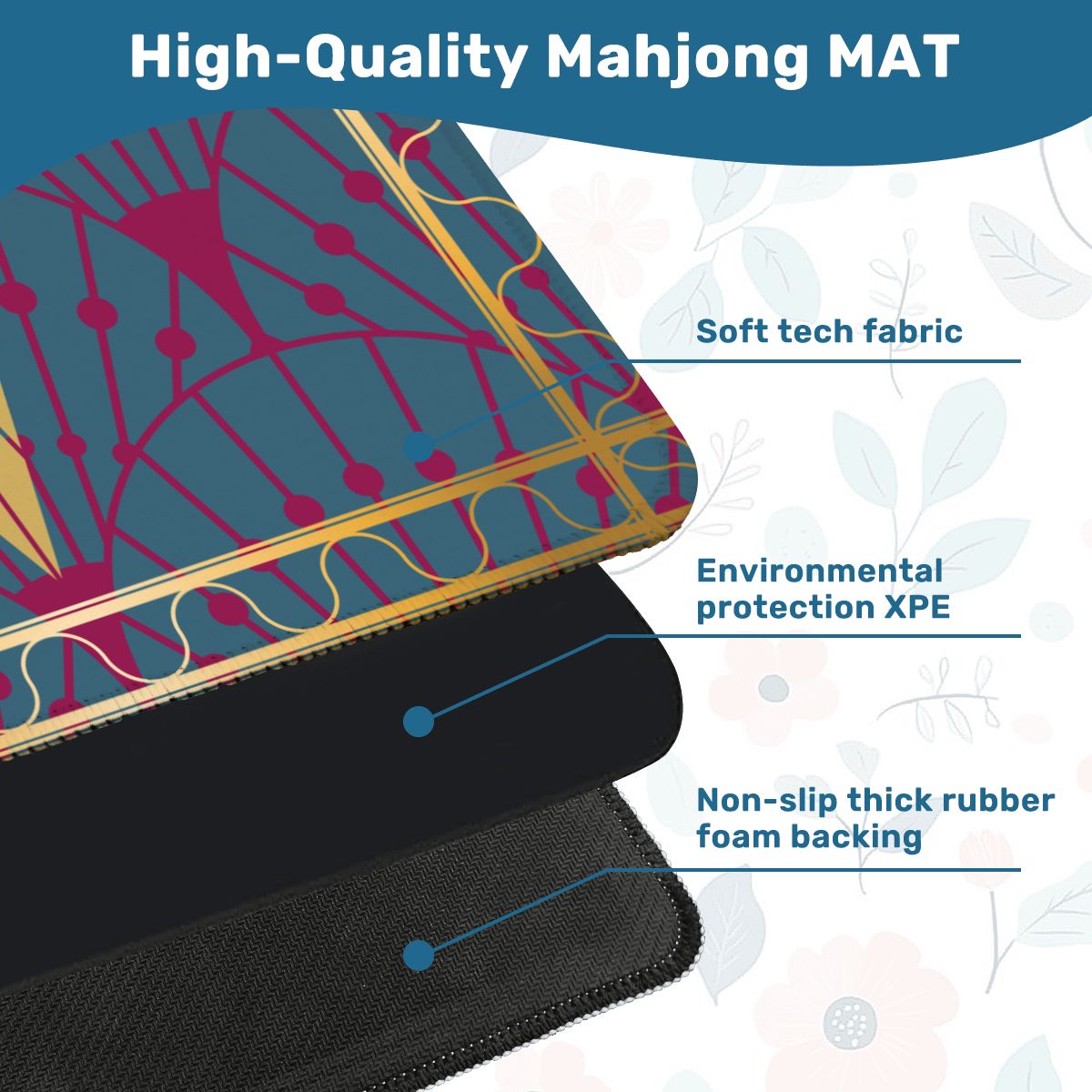 Art Deco Mahjong Mat, Speakeasy Golden Glitz & Berry Blitz - Splash of Color Co.