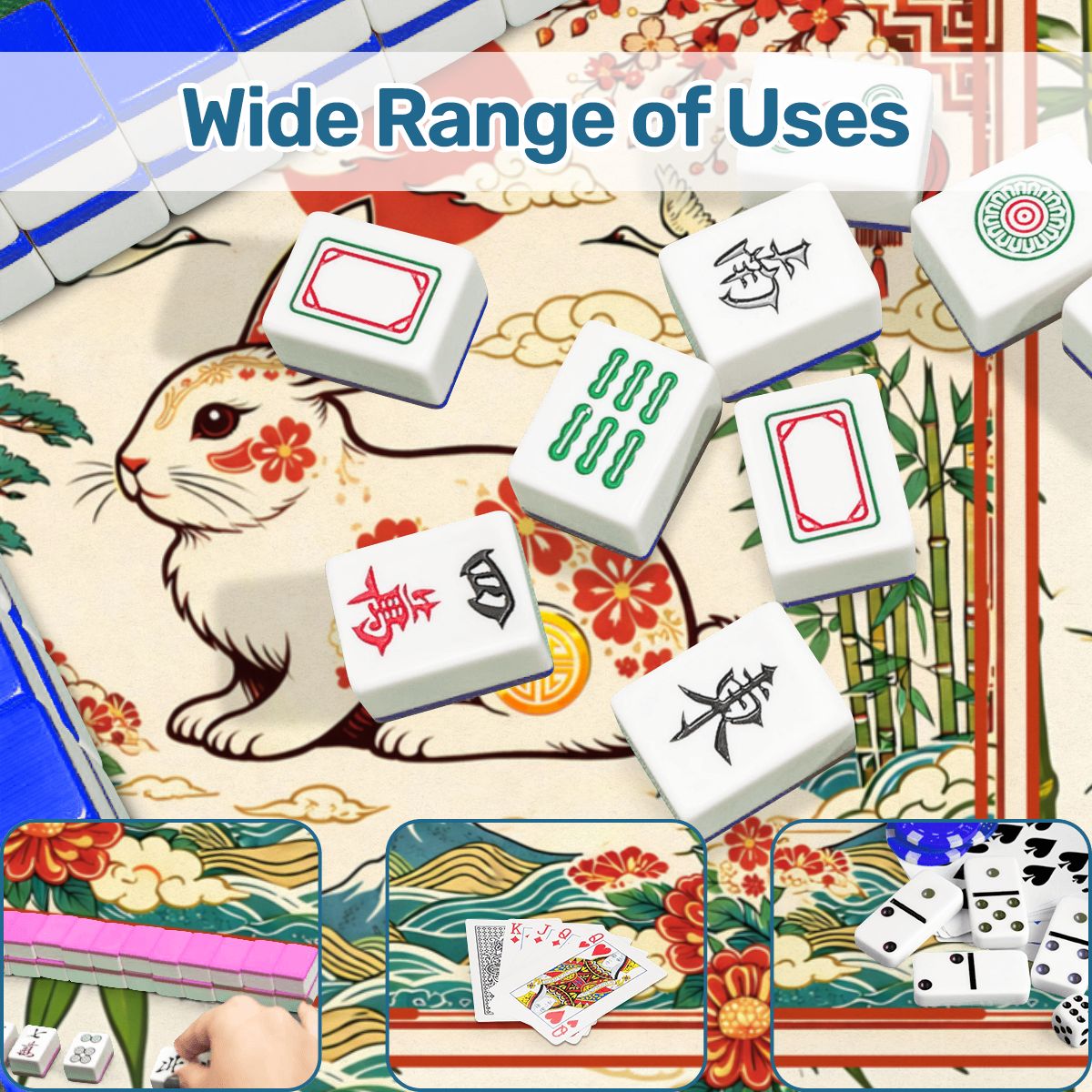 Year Of The Rabbit Mahjong Mat - Splash of Color Co.