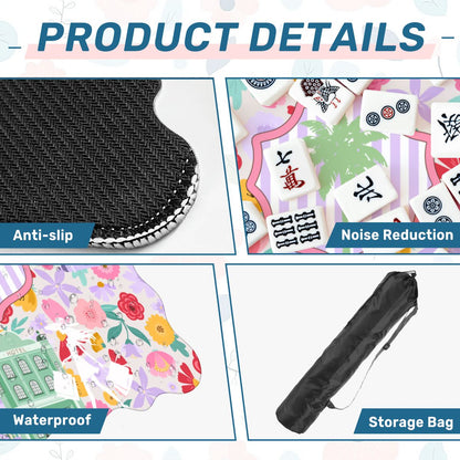 Charleston South Carolina Mahjong Whimsical Scalloped Mahjong Mat - Splash of Color Co.