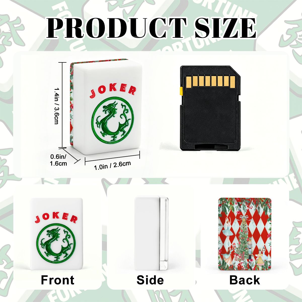 The Nutcracker Red Harlequin Christmas American Mahjong Tiles And Carry Case Bundle Set - Splash of Color Co.