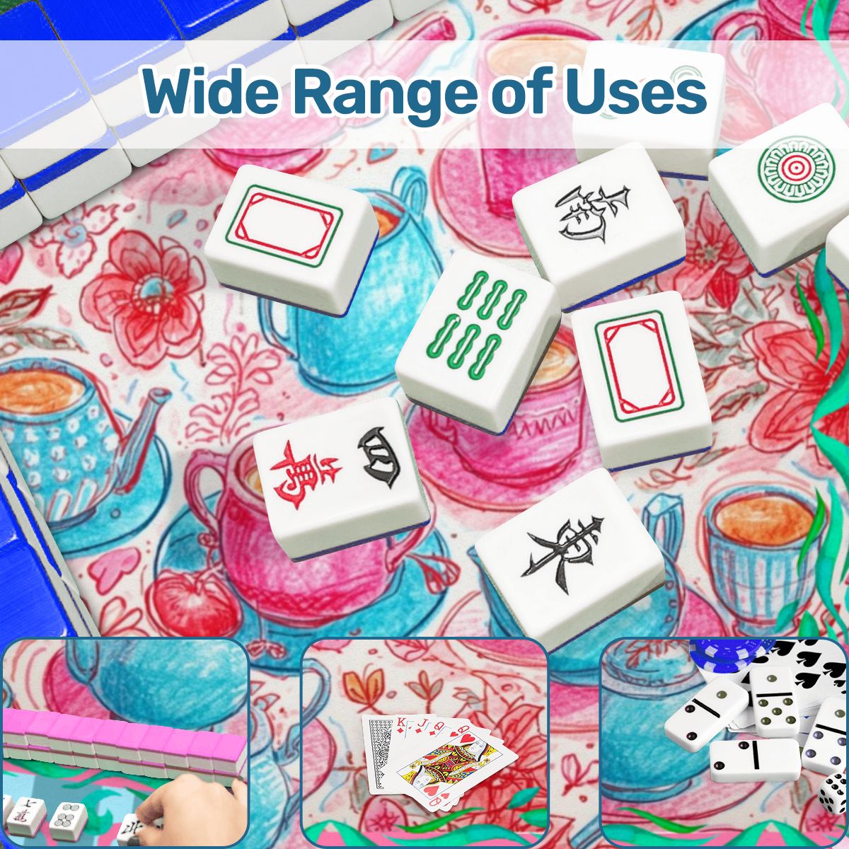 Tea Time Pastel Parlor Mahjong Mat - Splash of Color Co.