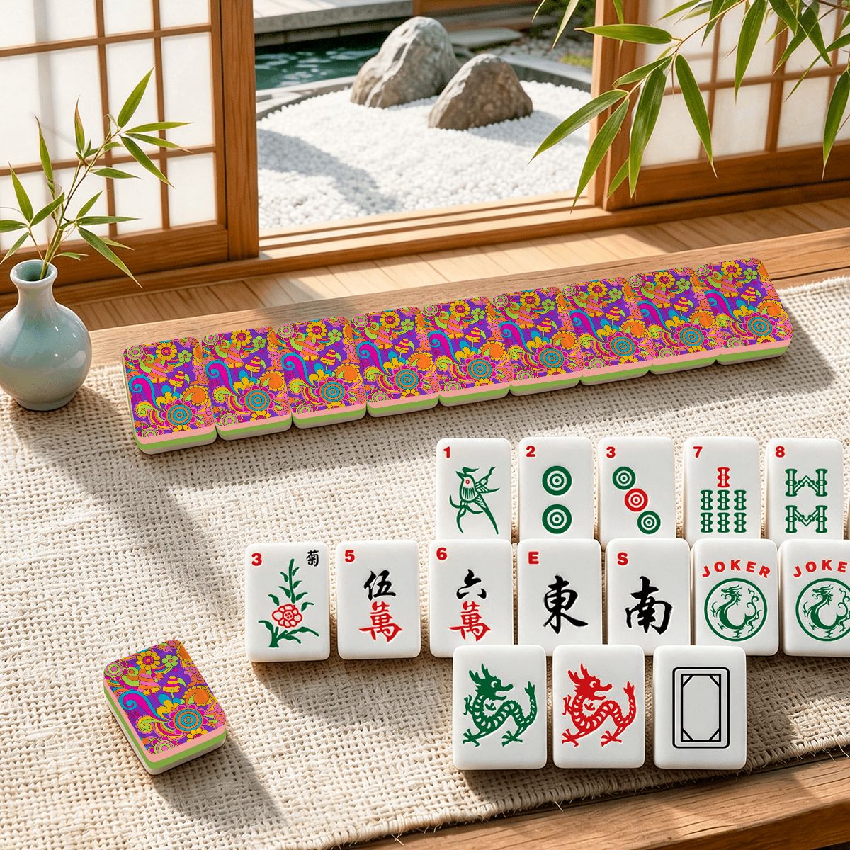Shroom Boom Modtastic 4Layer American Mahjong Tiles Set And Carry Case - Splash Of Mahj And Color Co.