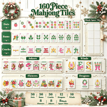 The Higher The Hair Countrygirl Western Christmas Mahjong Tiles And Carry Case
