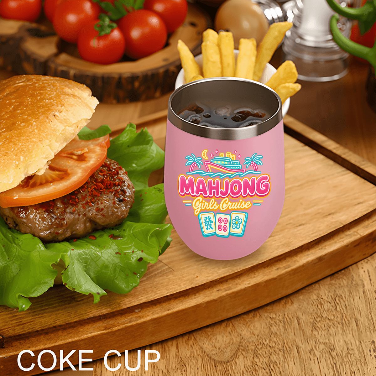 Mahjong Girls Cruise Egg - Shaped Tumbler - Splash of Color Co.