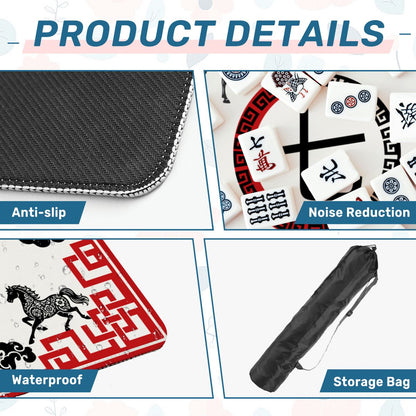 Lucky Qi Asian Mahjong Mat - Splash of Color Co.