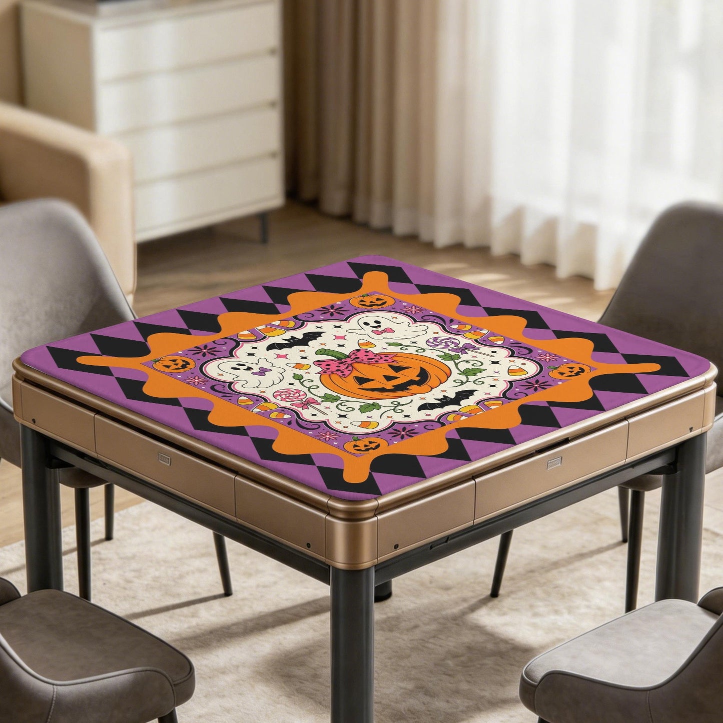 Harlequin Great Pumpkins And Ghosts Mahjong Mat 33x33