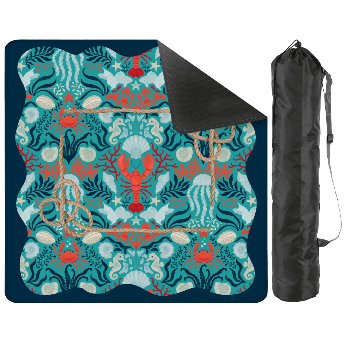 Nautical Nellie Sea Of Life Whimsical Mahjong Mat - Splash of Color Co.