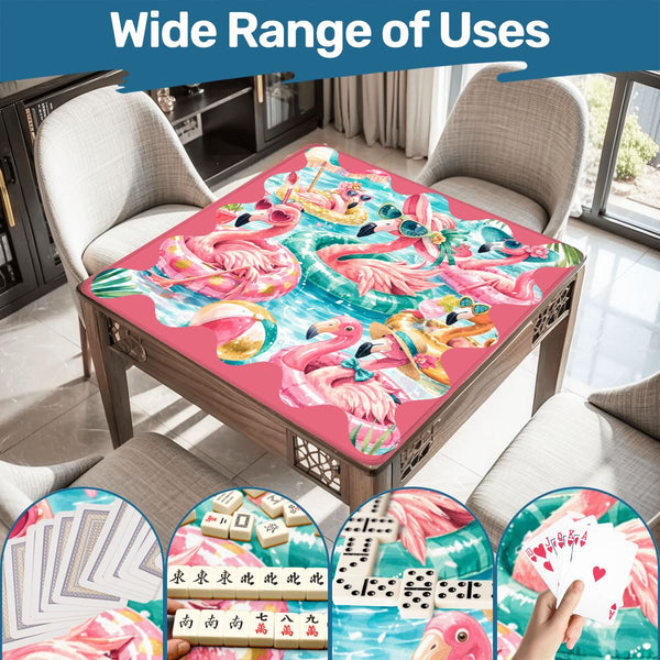 Flamingo Palm Party Mahjong MatMahjong Mat - Splash of Color Co.