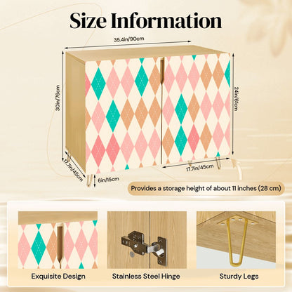 Harlequin Pastel Pretty Mahjong Tiles And Accessories Sideboard Credenza Cabinet - Splash Of Mahj And Color Co.