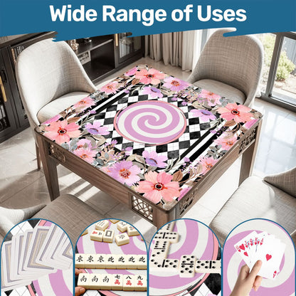 Harlequin Romance Floral Preppy Mahjong Mat - Splash of Color Co.