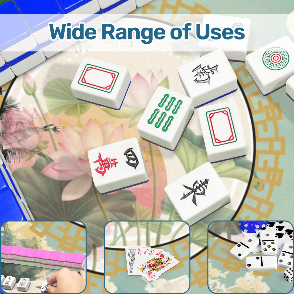 Lilly On The Lanai Scalloped Mahjong Mat - Splash of Color Co.