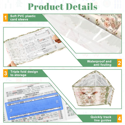 Laugh Until the Cows Come Home 4 Mahjong Card Holder with Line Finder - Splash of Color Co.