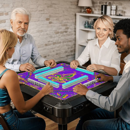 Mardi Gras Mahjong On Bourbon Street Carnival Glitz Mahjong Mat - Splash of Color Co.