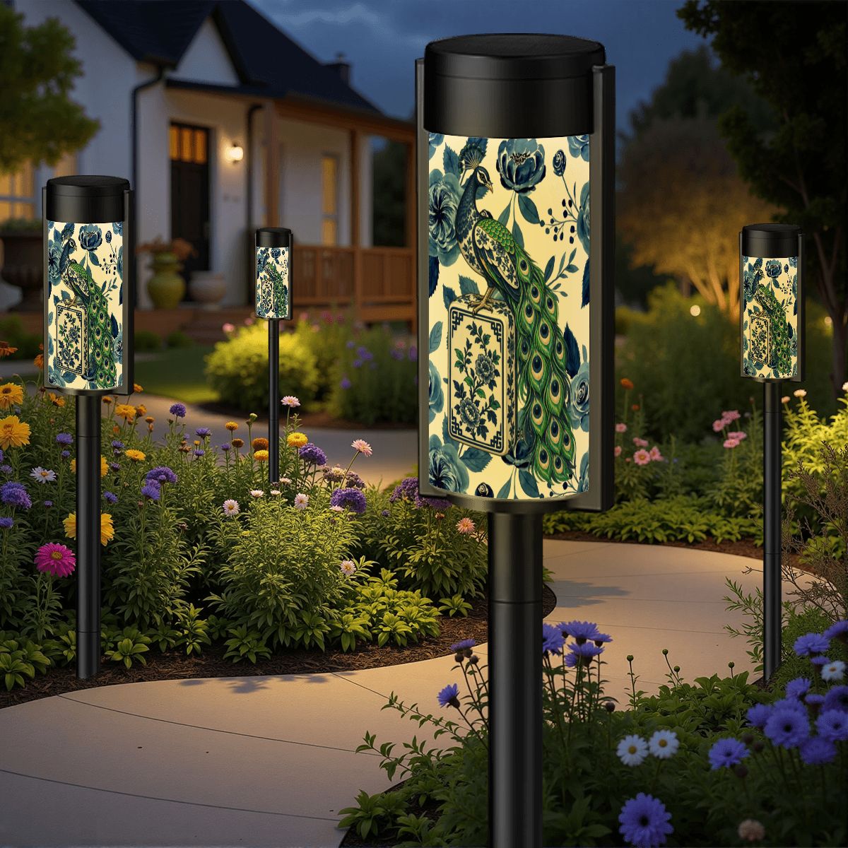 Proud As A Peacock Mahjong LOVER Outdoor Garden Solar Lights - Splash Of Mahj And Color Co.