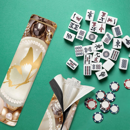 Pearls Of Wisdom Mahjong Rack Storage Bag And 4 Mahjong Tile Pusher Racks