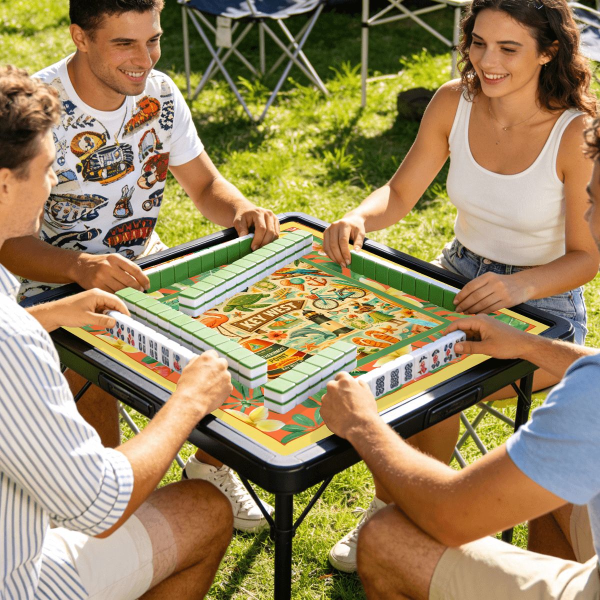 The Florida Keys Mini Travel Mahjong Mat - Splash of Color Co.