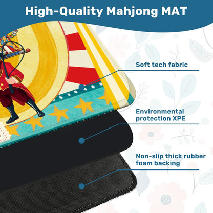 Send in the Clowns Circus Themed Mahjong Mat - Splash of Color Co.
