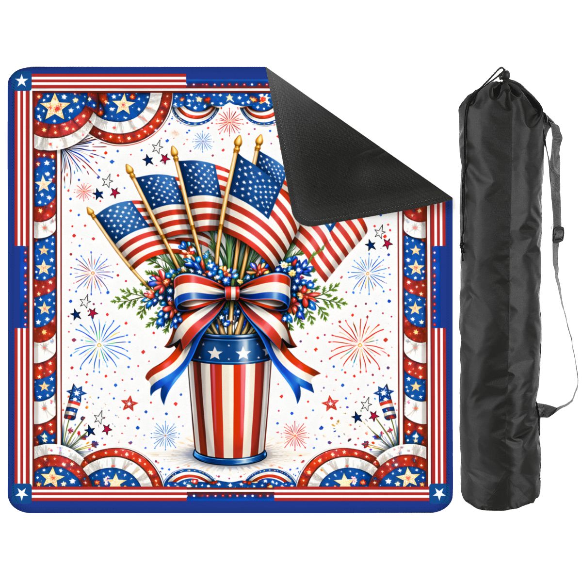 American Pie USA Patriotic Mahjong Mat - Splash of Color Co.