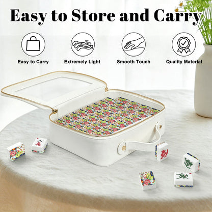 Tobacco Leaf American Mahjong Tiles And Carry Case - Splash Of Mahj And Color Co.