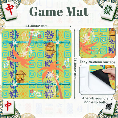 Aloha Mahjong Mini Mahj Mat And Foldable Mahjong Table - Splash of Color Co.