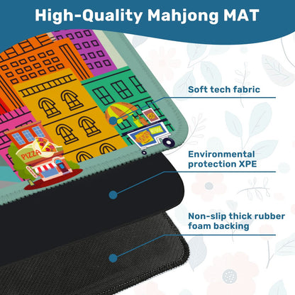 NYC On Broadway New York Cityscape Mahjong Mat - Splash of Color Co.