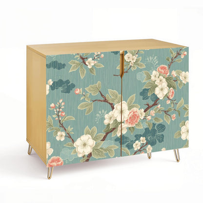 Asian Cherry Blossom Mahjong Tiles And Accessories Sideboard Credenza - Splash Of Mahj And Color Co.