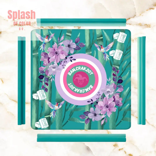 Bam Crak Dot Floral Bamboo Bird Mahjong Mat - Daily Accessories
