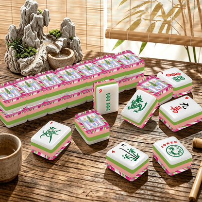 Christmas Nutcracker Holiday ENGRAVED 4 Layer American Mahjong Tiles Set With Carry Case - Splash Of Mahj And Color Co.