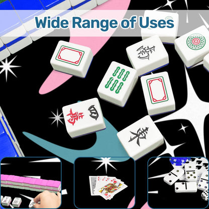 Sky Rockets In Flight Black Modern Mahjong Mat 33"x33 - Splash of Color Co.