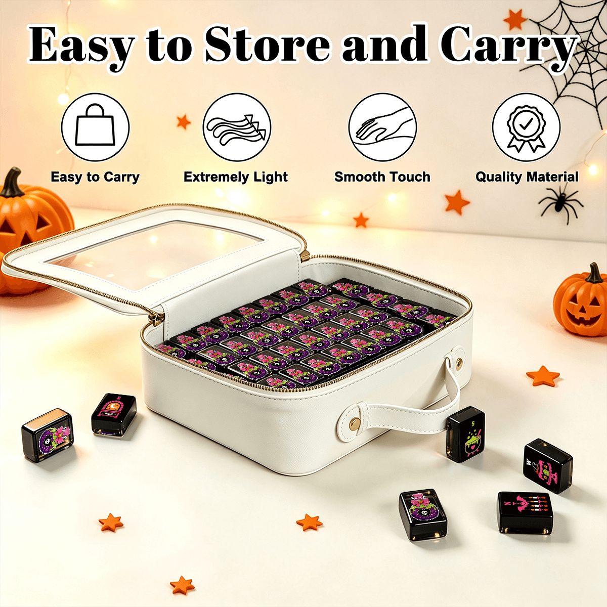 Love Potion Gothic Dessert Halloween Mahjong Tiles And Carry Case