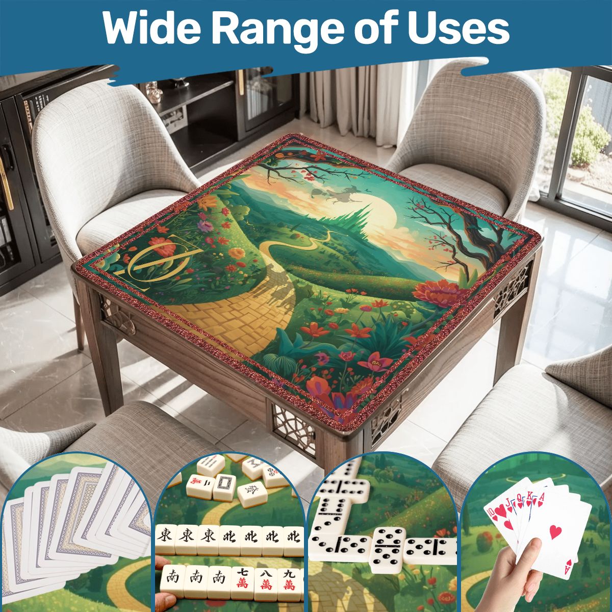 Wizard Of Oz Mahjong Mat Whimsical Land Of - Splash of Color Co.