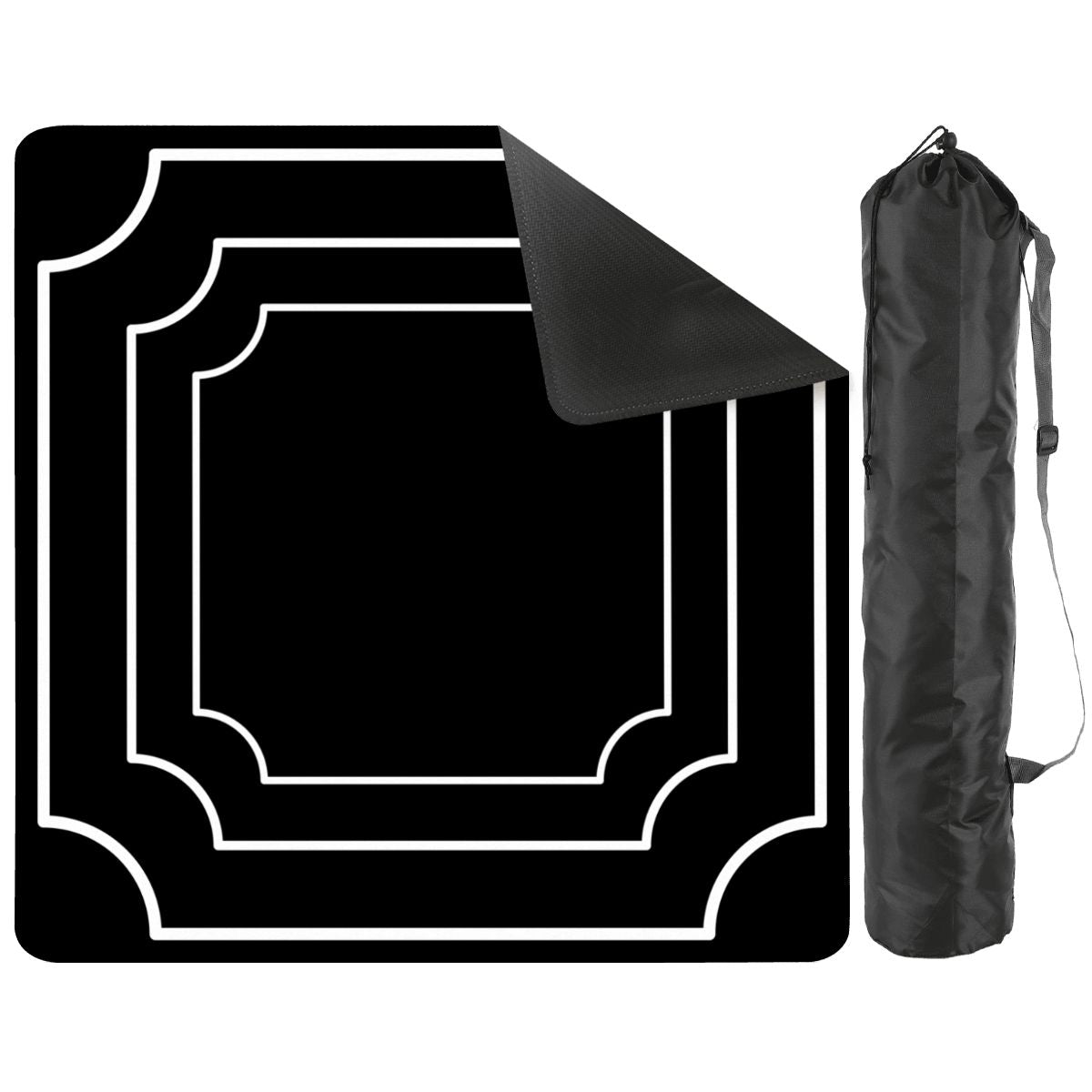 Plain And Simple Minimalist Black Mahjong Mat - Splash of Color Co.