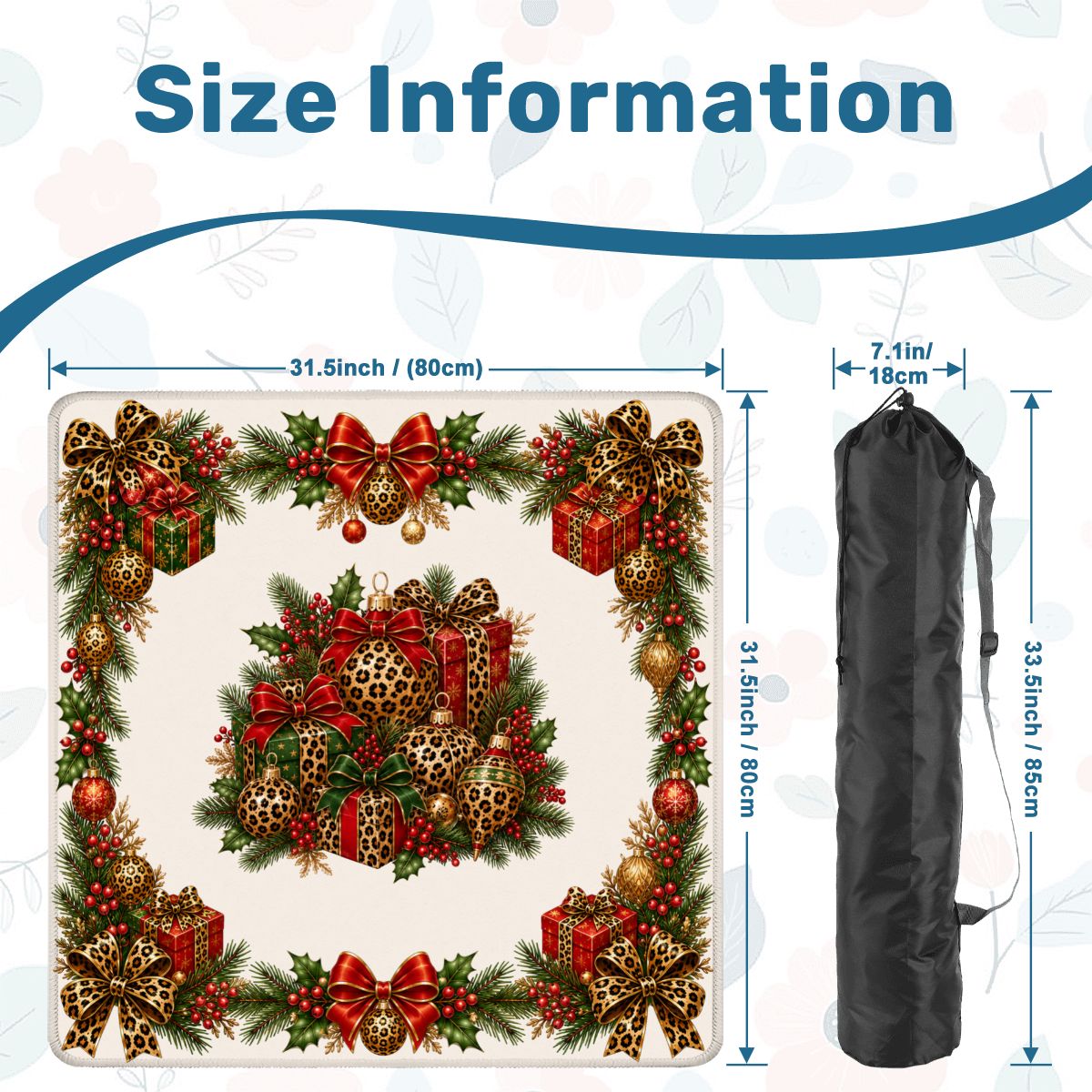 The Leopard Mahjong Christmas Mahjong Mat - Splash Of Mahj And Color Co.