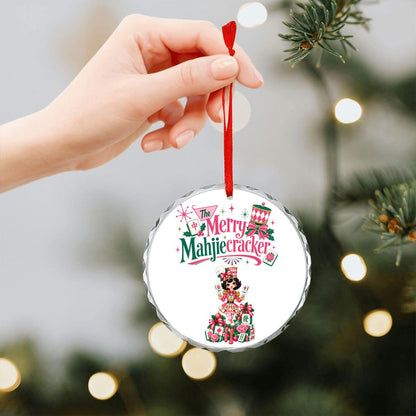 The Merry Mahjiecracker Mahjong Lover Christmas Glass Ornament