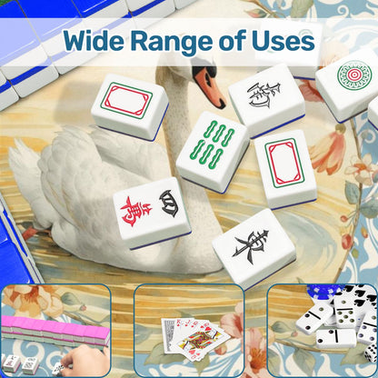 On Golden Pond Swan Floral Scalloped Mahjong Mat - Splash of Color Co.