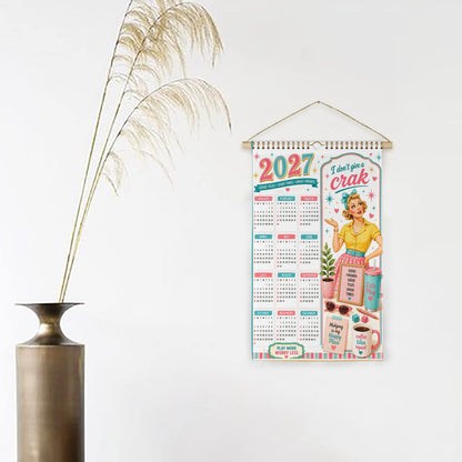 2027 Mahjong Wall Calendar Funny I Don't Give A Crak