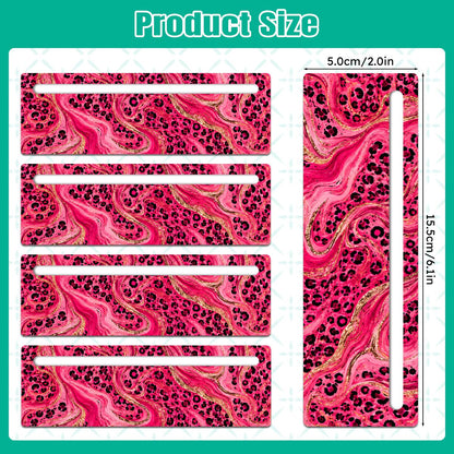 Mahjong Line Reader 4 Pack Luxe Glam Hot Pink Leopard Print