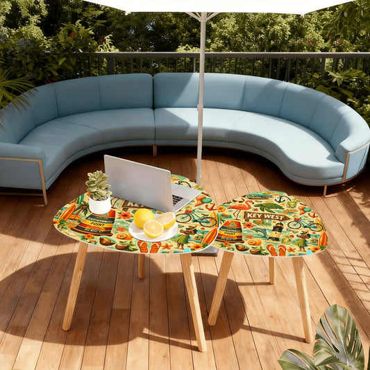 Modernistic Florida Keys Modern Nesting Tables - Splash of Color Co.
