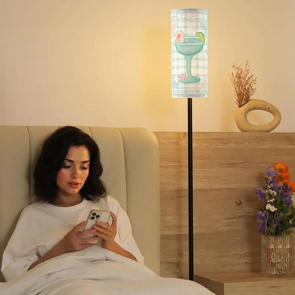 Whimsical Watercolor Mahjong Lover Reading Nook Modern Floor Lamp