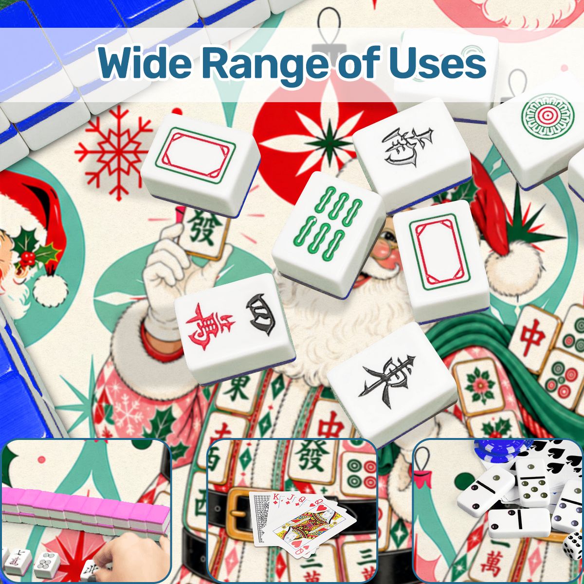 Jolly Nostalgic Santa Christmas Mahjong Mat