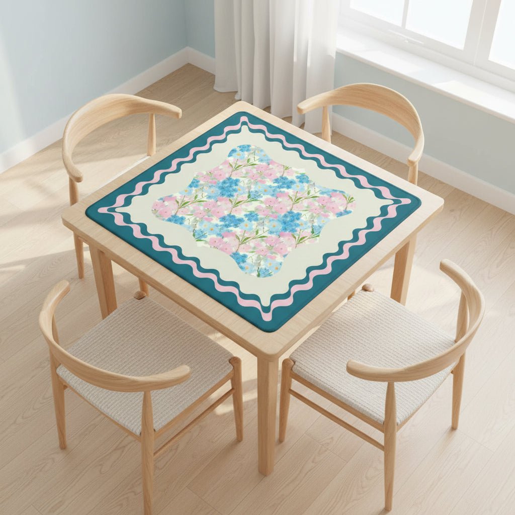 Tealara Bloom Mahjong Mat - Splash of Color Co.