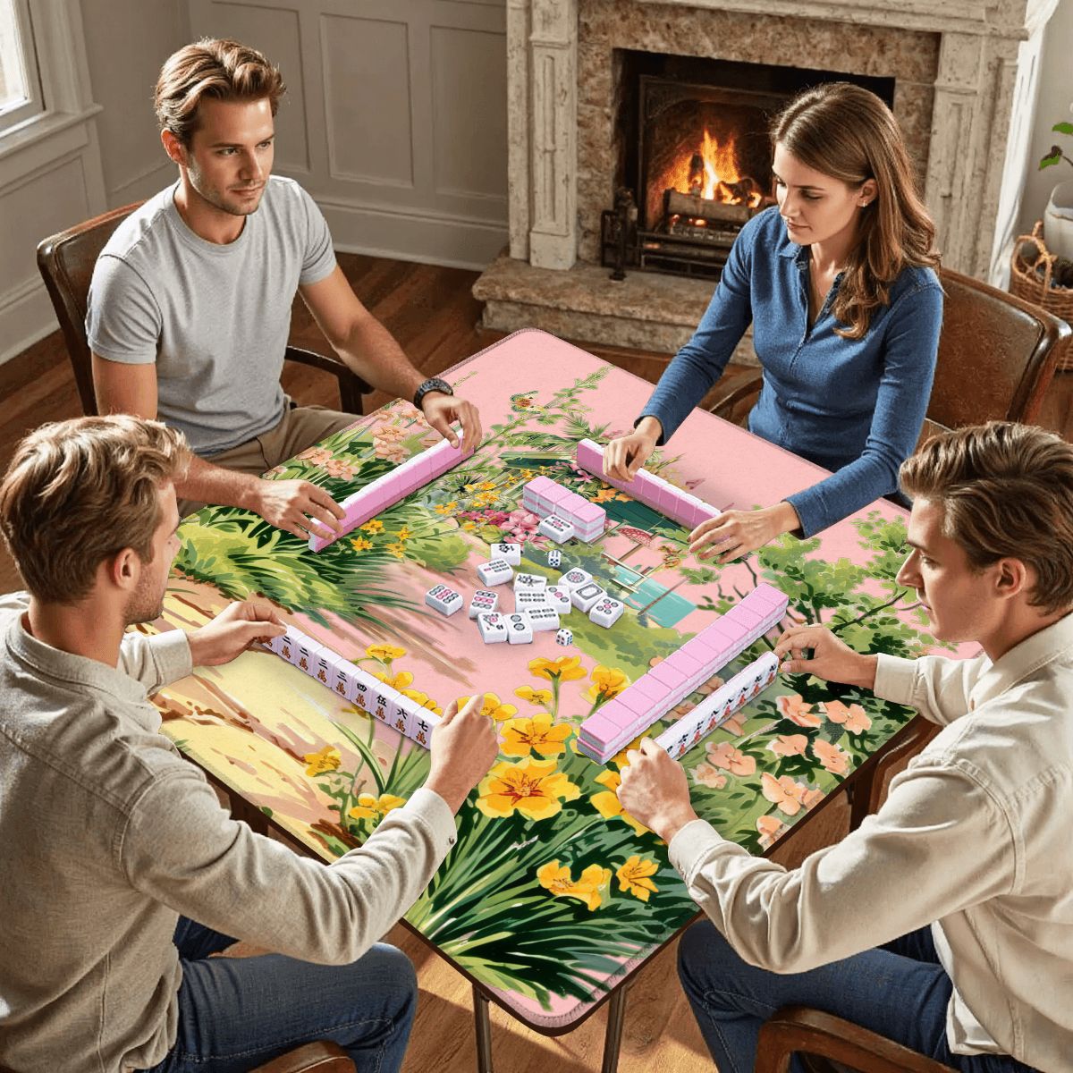 Bel Mar Heritage Florida Nostalgia Mahjong Mat - Splash of Color Co.