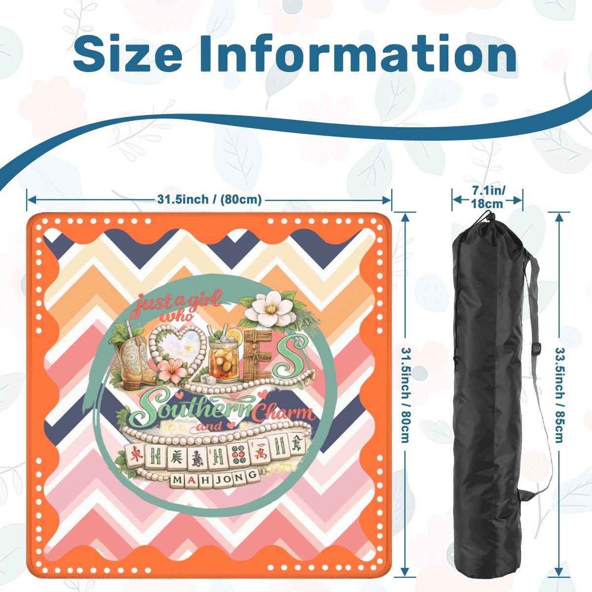 Just A Girl Who Loves Southern Charm And Mahjong Mat - Splash of Color Co.