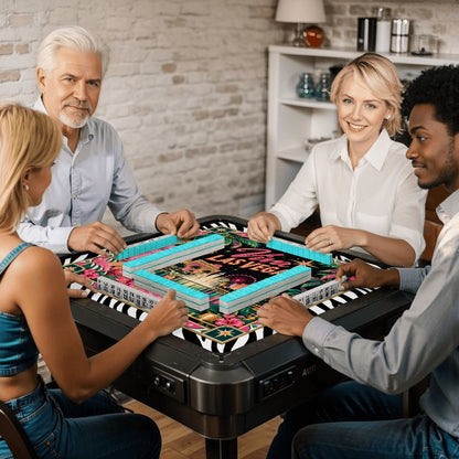Viva Las Vegas Art Deco Mahjong Mat - Splash Of Mahj And Color Co.