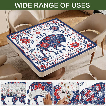 Buffalo Football Fans Mahjong Mat 33x33 - Splash Of Mahj And Color Co.