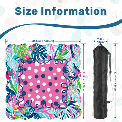 Preppy Whimsical Pastel Polka Dots Scalloped Mahjong Mat - Splash of Color Co.