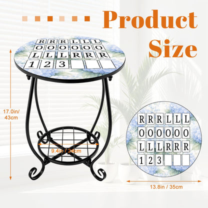 Mahjong Solo Practice Play Outdoor Side Table - Splash of Color Co.