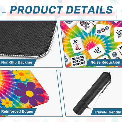 Psychedelic Tie Dye Mahjong Mat - Splash Of Mahj And Color Co.