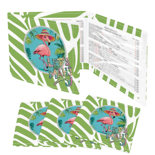 Let's Mahj Tropical Flamingo 4 Mahjong Card Holder with Line Finder - Splash of Color Co.