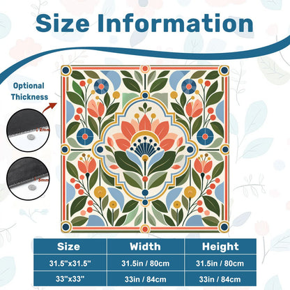 Mod About You Scandinavian Flower Modern Mahjong Mat Sleek Surface - Splash Of Mahj And Color Co.